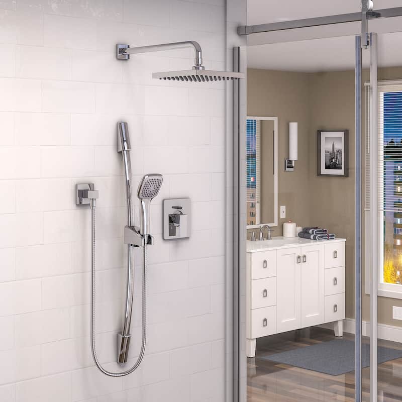 Belanger KIT-QUA130CCP Pressure Balanced Square Shower System from Wall