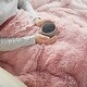 preview thumbnail 5 of 8, CosmoLiving Cleo Ombre Print Shaggy Fur Throw
