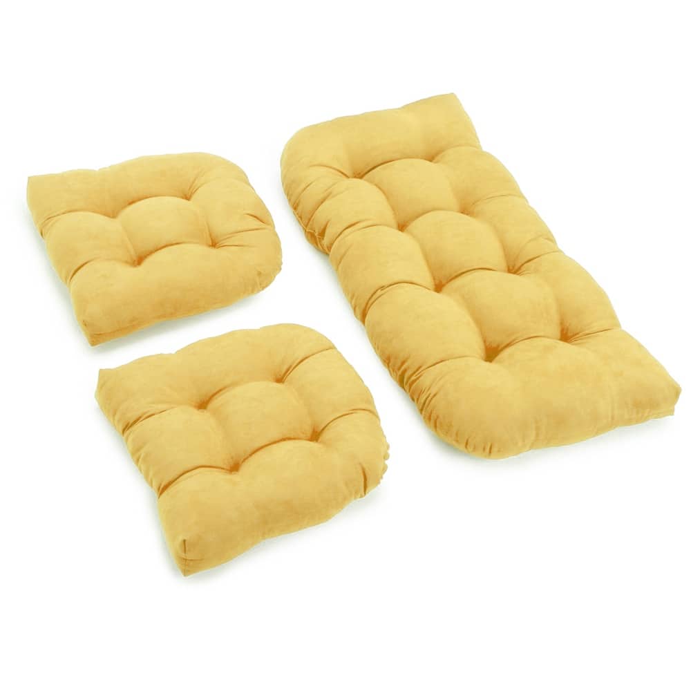 Microsuede 3-piece Indoor Settee Cushion Set