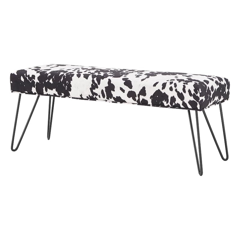 Klaus Velvet Tufted Bench by iNSPIRE Q Bold - Cowhide