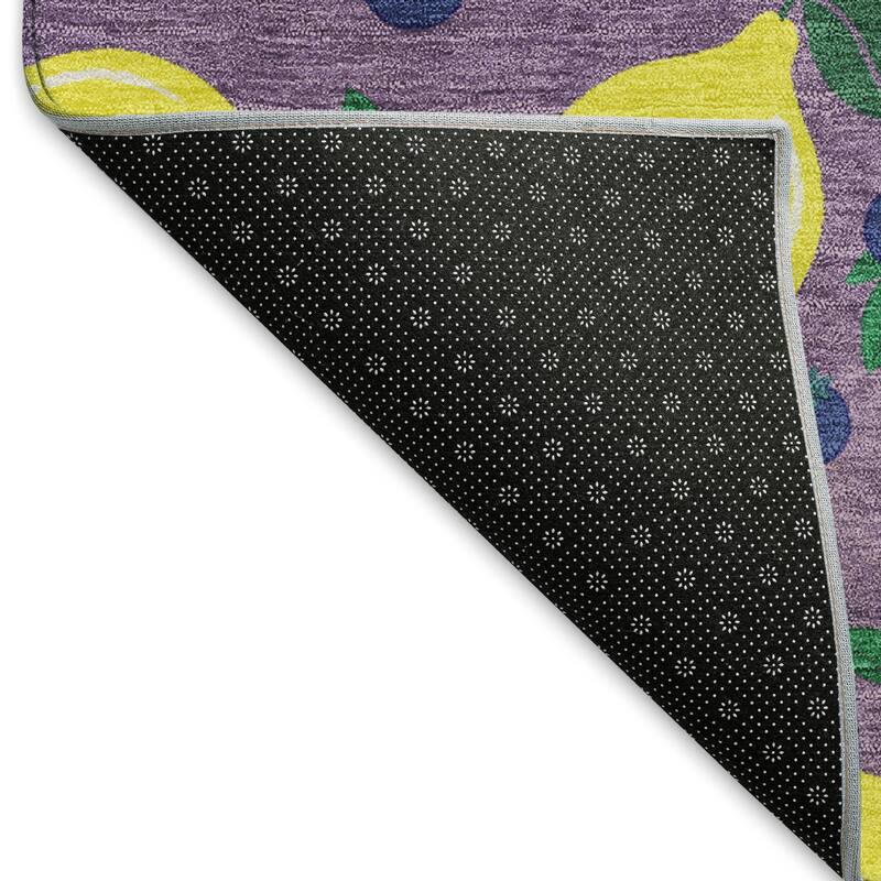 Machine Washable Indoor/ Outdoor Citrus Berry Chantille Rug