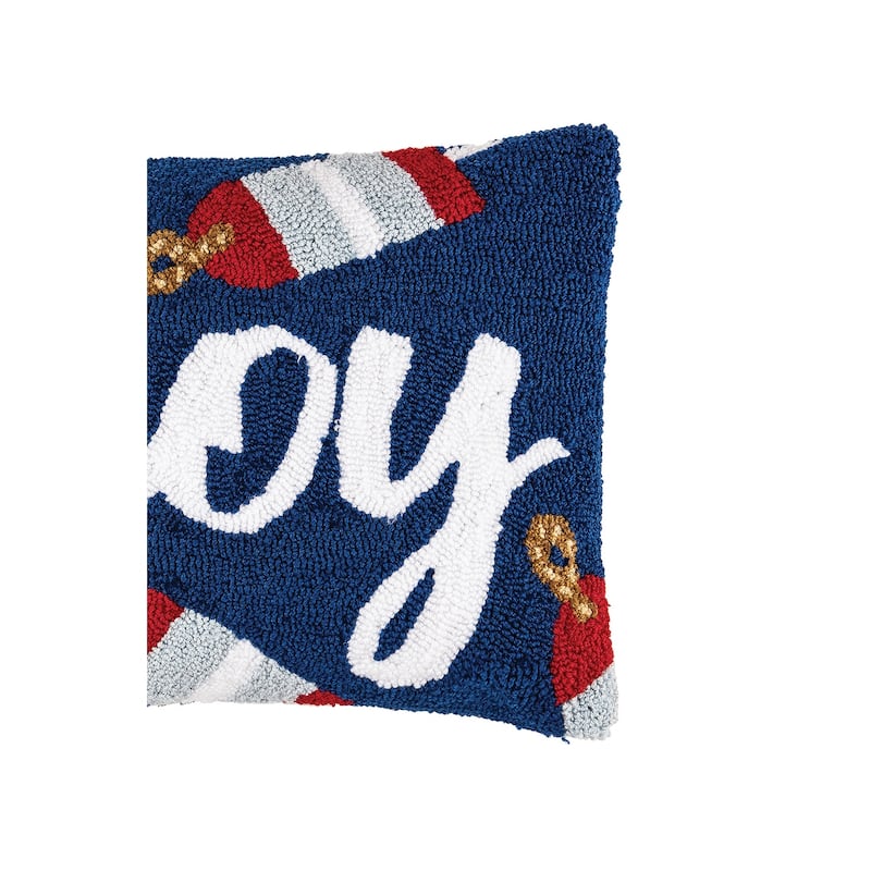 Ahoy Hooked Throw Pillow