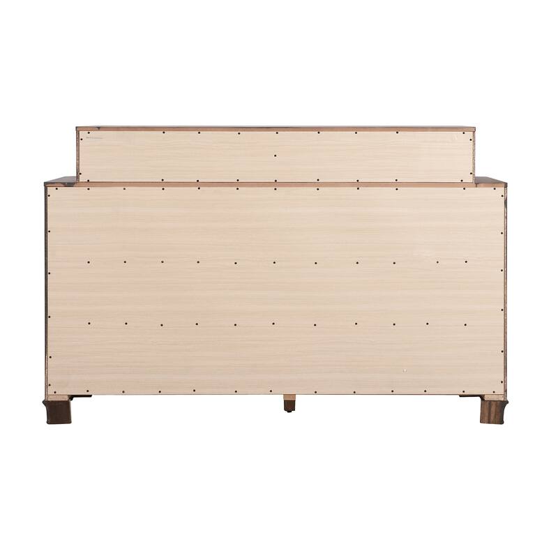 10-Drawer Cappuccino Dresser with Rich Finish, Wide Storage Drawers, and Smooth Glide Hardware for Bedroom Needs