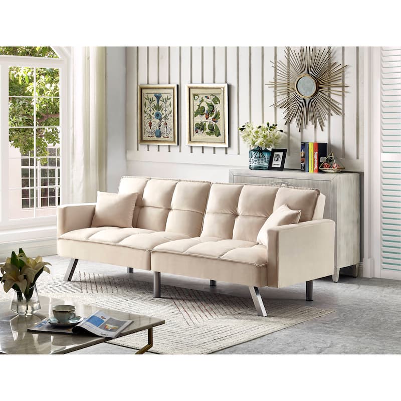 Comfortable Velvet Sleeper Sofa Bed by Legend Furniture