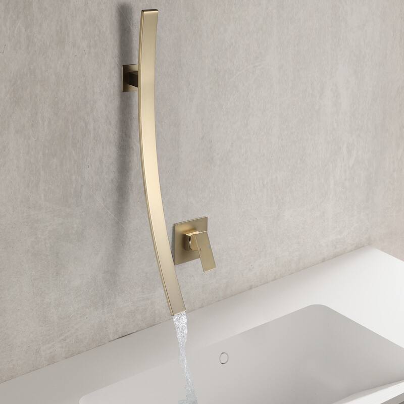 Rbrohant Creative Wall Mounted Waterfall Sink Faucet