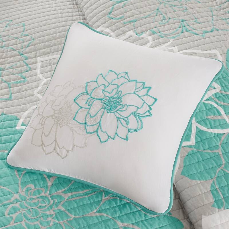 GDF Studio - Lola Printed Cotton Reversible Quilt Set with Throw Pillows