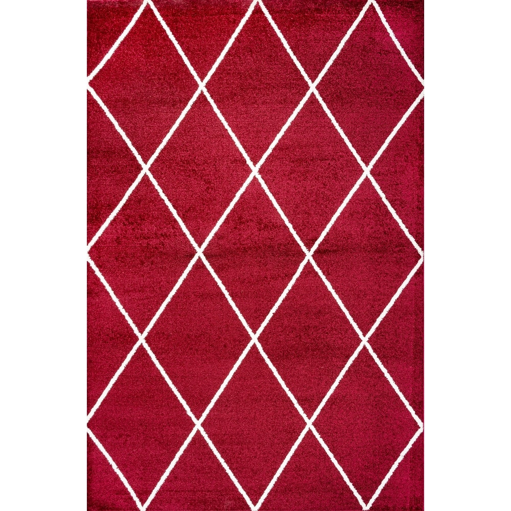 JONATHAN Y Viscon Minimalist Diamond Trellis Area Rug
