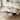 71" Glossy White Sintered Stone Dining Table, Double Round Legs, Oval Kitchen Table for 6 Persons