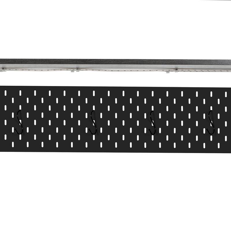 65" Tall Bakers Rack with Sliding Storage Drawer Barn Door & Shelf