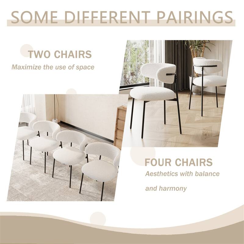 Dining Chairs Set of 4,Medieval Dining Chairs,Teddy Velvet Chairs