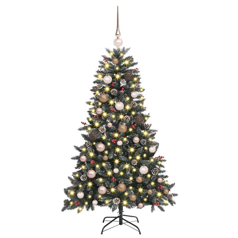 vidaXL Artificial Christmas Tree Green 59.1" PVC