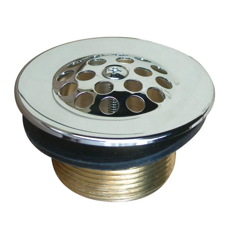 Kingston Brass Made To Match Bathtub Strainer Drain with Rubber - Polished Chrome