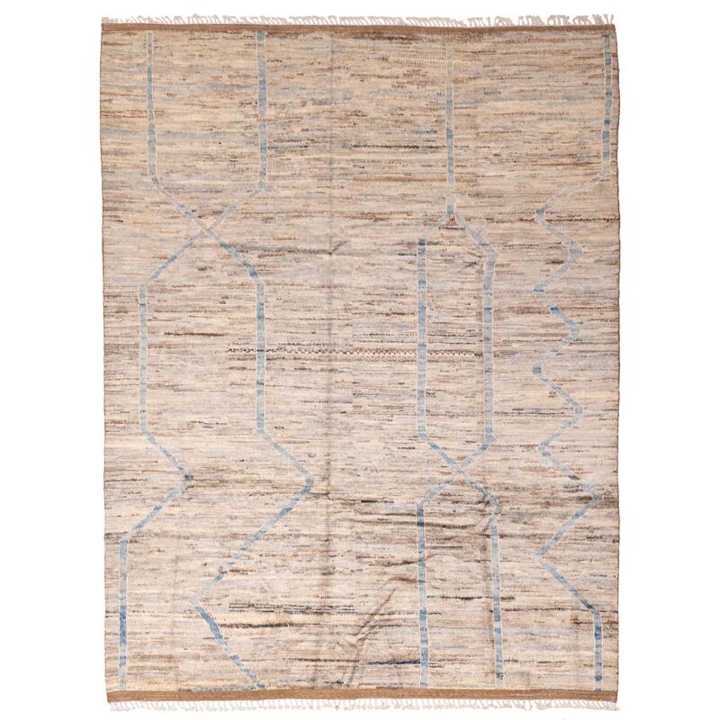 ECARPETGALLERY Hand-knotted Pak Finest Marrakesh Grey Wool Rug - 9'3 x 11'7