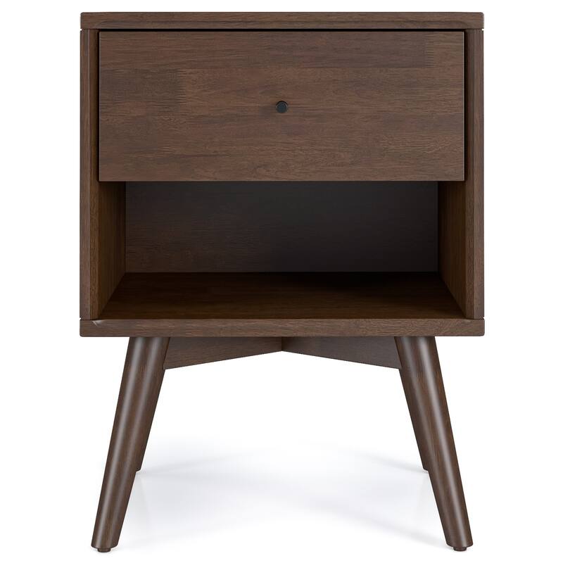 GDFStudio - Caroline Mid-Century Modern Nightstand with Solid Wood Frame & Single Storage Drawer