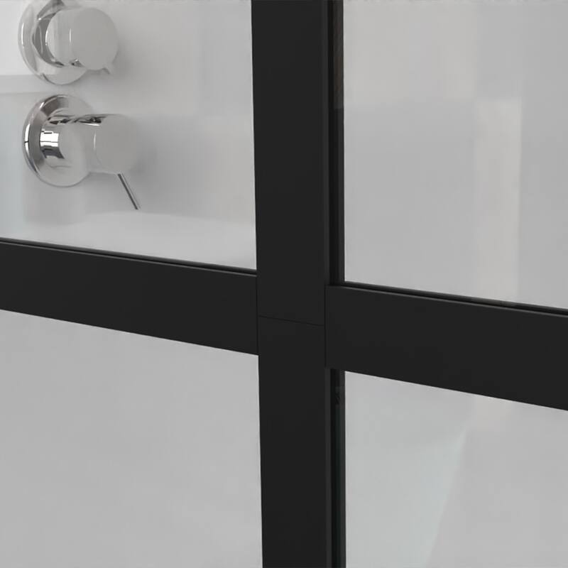 34" X 72" Shower Screen Door Frost Tempered Glass - 34" X 72"