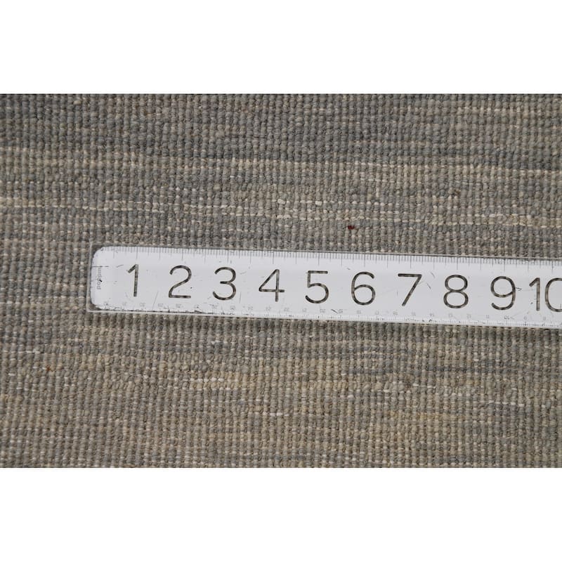 Hand Knotted Oriental 100% Wool Carpet Modern Modern Greys & Charcoal Gabbeh Area Rug - 4' 0'' X 2' 7''