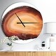 preview thumbnail 7 of 8, Designart 'Brown agate isolated' Oversized Modern Wall CLock