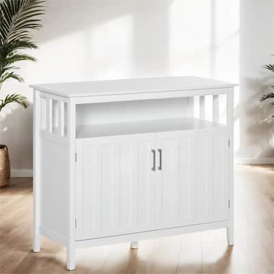 Kitchen Buffet Cabinet with Doors and Adjustable Shelves