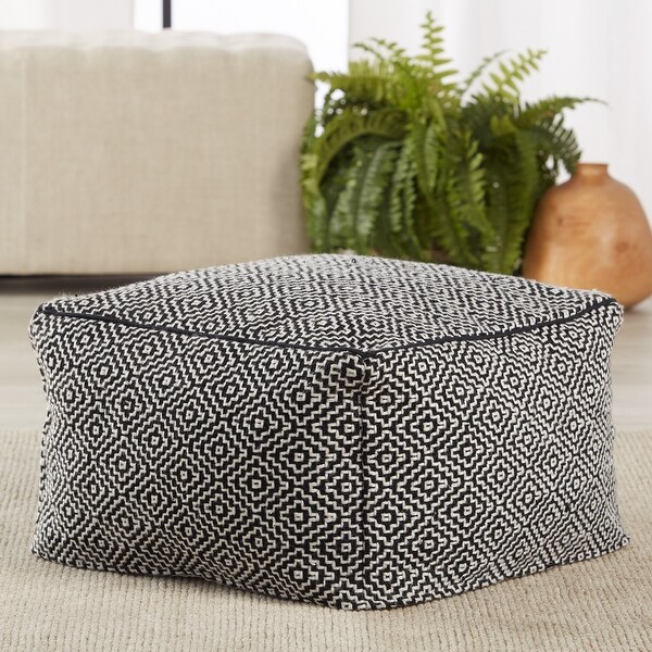 Pamona Indoor/ Outdoor Trellis Cuboid Pouf - 20"X20"X12". Opens flyout.