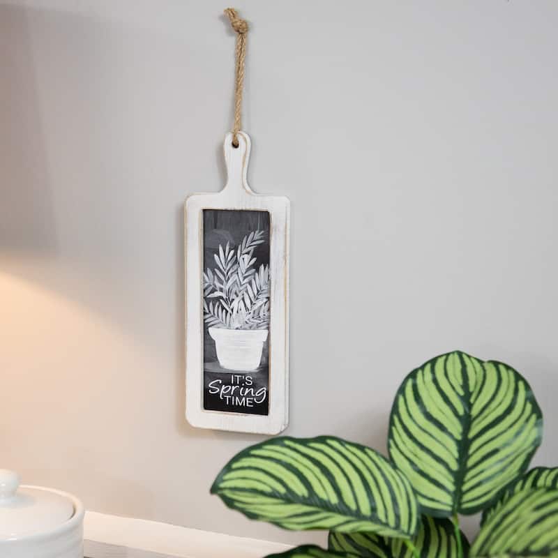 It's Spring Time Floral Cutting Board Wall Decoration - 10.5"