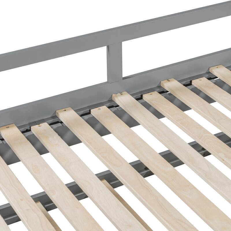 Wooden Daybed with Pull-Out Trundle, Expandable from Twin to King