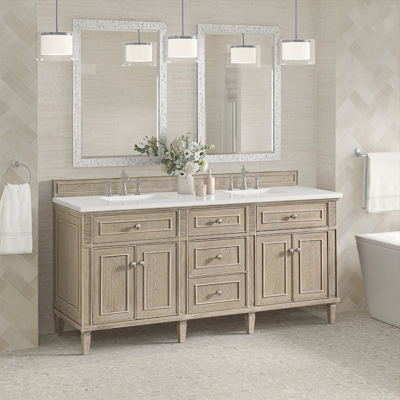 James Martin Vanities 424-V72-3WZ Lorelai 72" Double Basin Wood Vanity