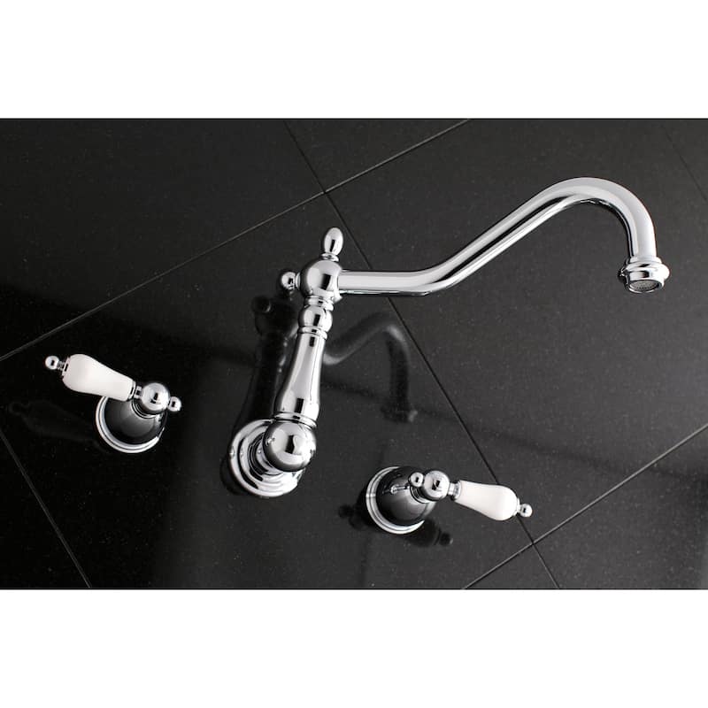 Heritage 3-Hole Wall Mount Roman Tub Faucet in Oil Rubbed Bronze