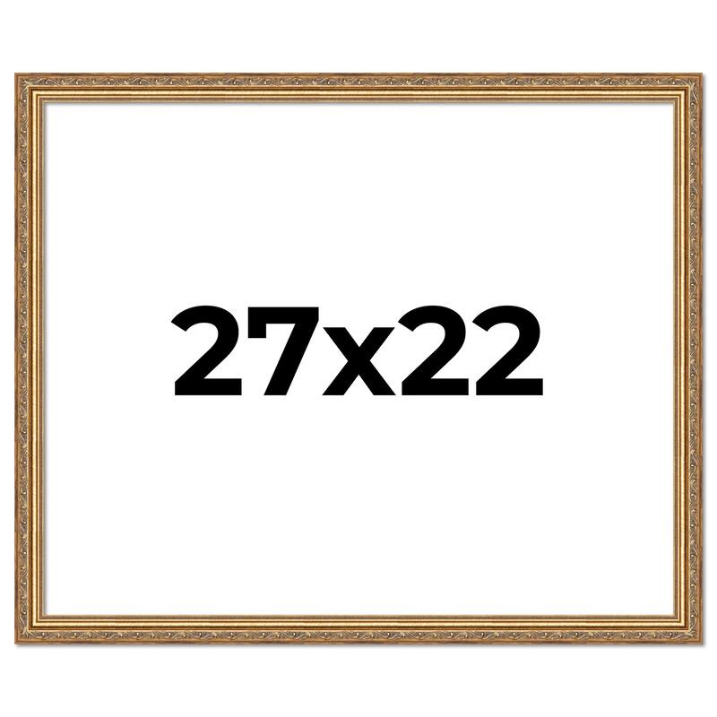 27x22 Frame Red Solid Wood Picture Frame Width 1.75 Inches | Interior Frame Depth 1 13/16 Inches