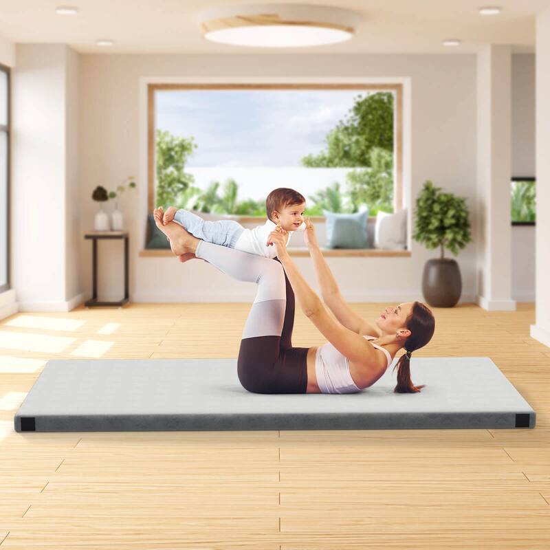 Goplus Memory Foam Camping Mattress with Anti-slip Bottom Travel Bag - See Details