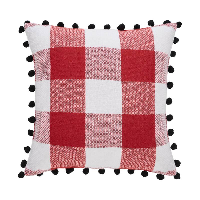 Annie Red Check Vintage Santa Pillow 12x12
