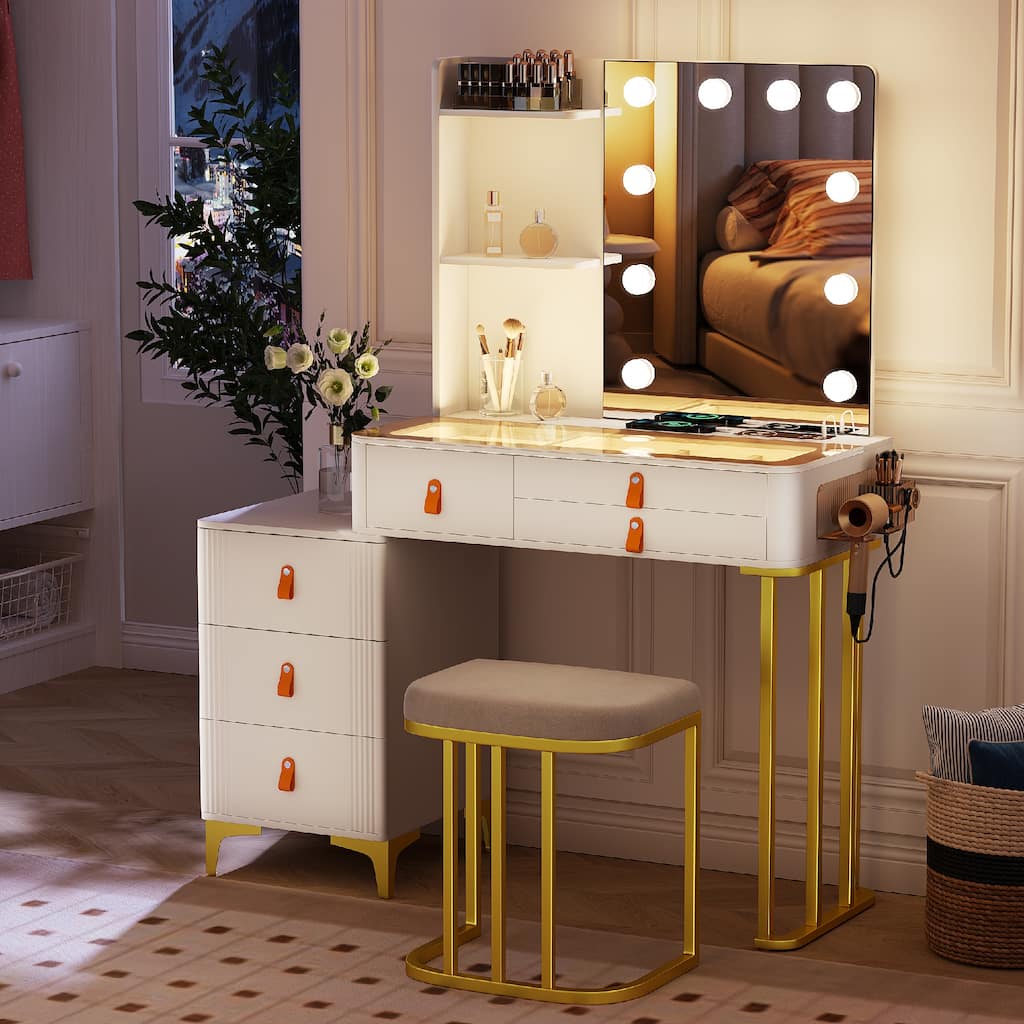 Makeup Vanity with 3 Lighting Colors