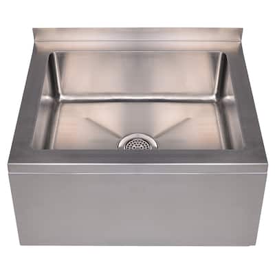 Whitehaus Noah's Wall Mounted Single Basin Stainless Steel Kitchen