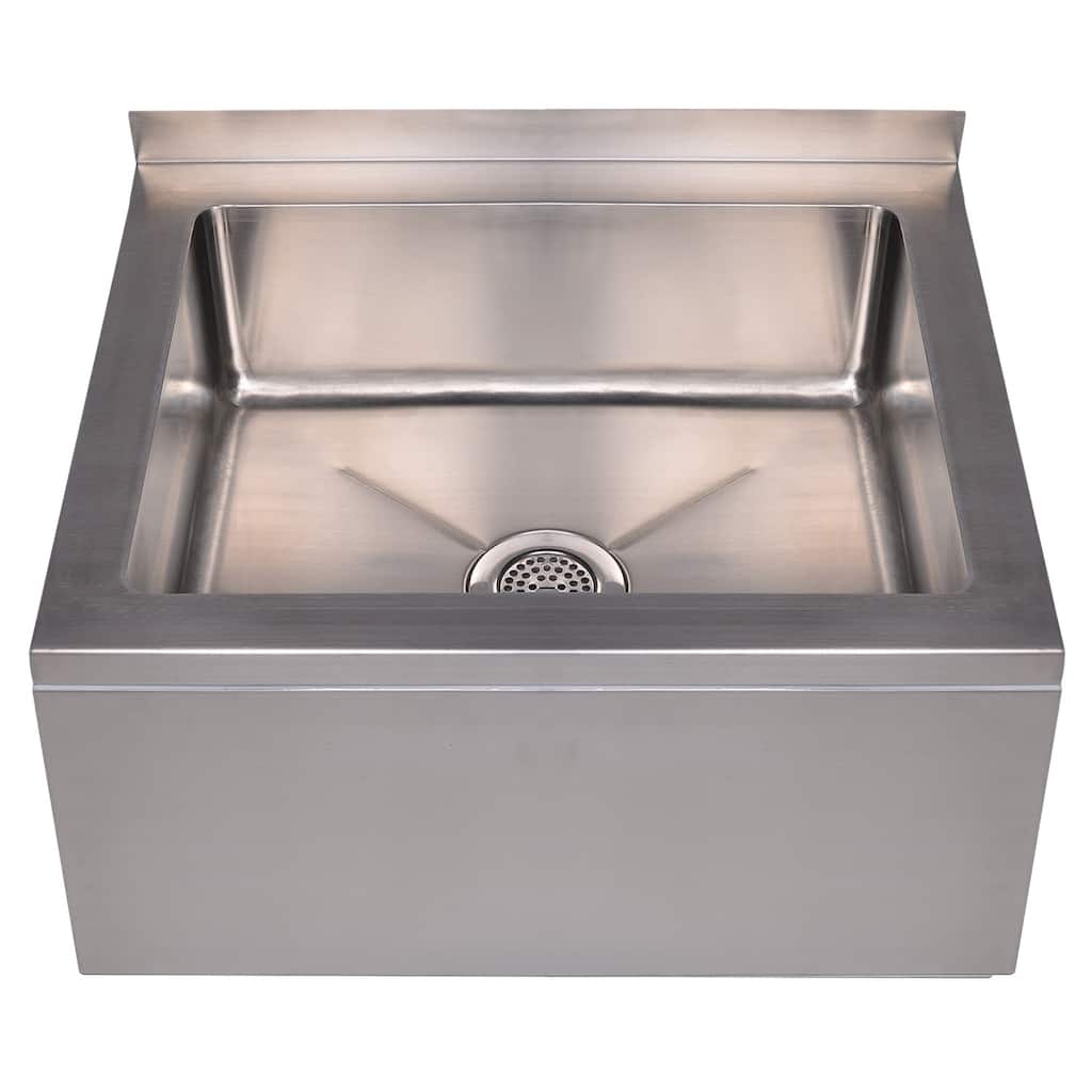 Whitehaus Noah's Wall Mounted Single Basin Stainless Steel Kitchen
