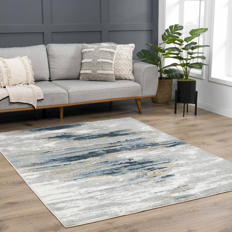 Hauteloom Liverpool Living Room, Bedroom Area Rug - Contemporary - Colorful - 5'3" x 7'