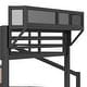preview thumbnail 6 of 8, Full Metal Loft Bed with Storage Stairs, Shelves and Built-in Wardrobe