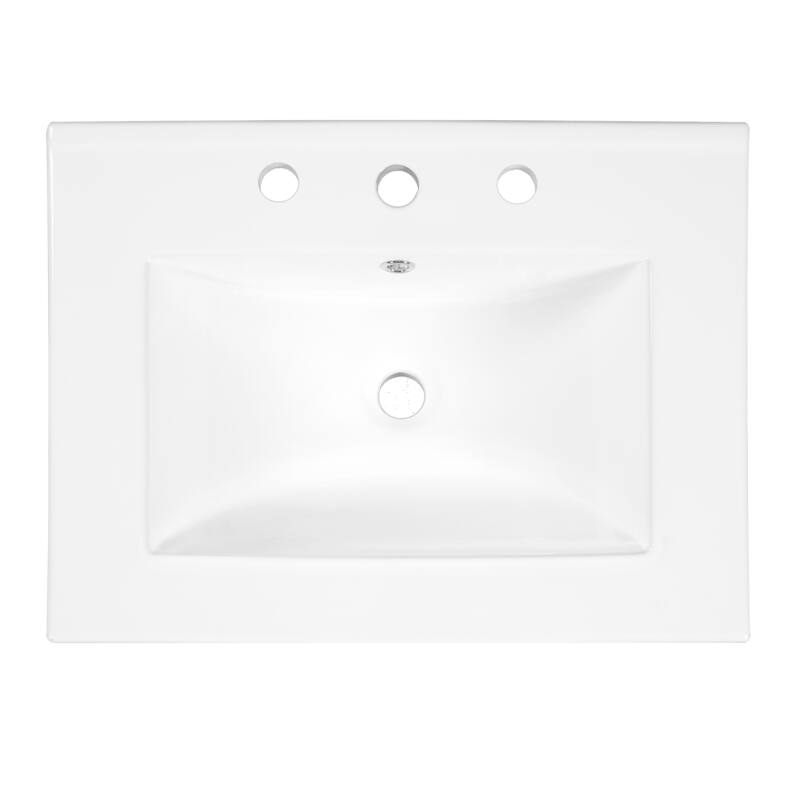 24" Freestanding Bathroom Vanity with White Integrated Ceramic Sink - 24.01'' x 18.3'' x 33.89''