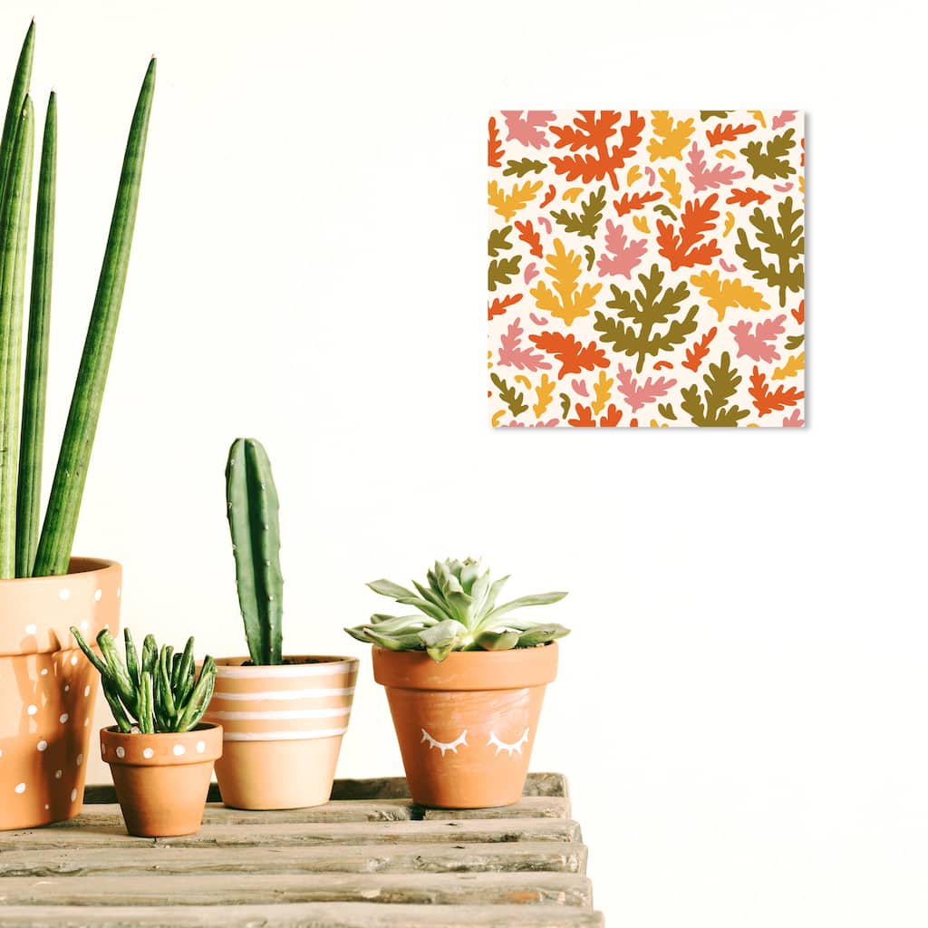 Wynwood Studio Canvas Holiday and Seasonal Leaf Choices Orange and Dark Orange Modern & Contemporary Wall Art Canvas Print