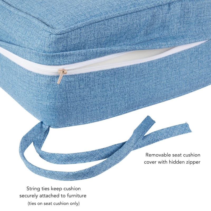 Outdoor 2-Piece Premium Deep Seat Cushion Set (Cushions Only)