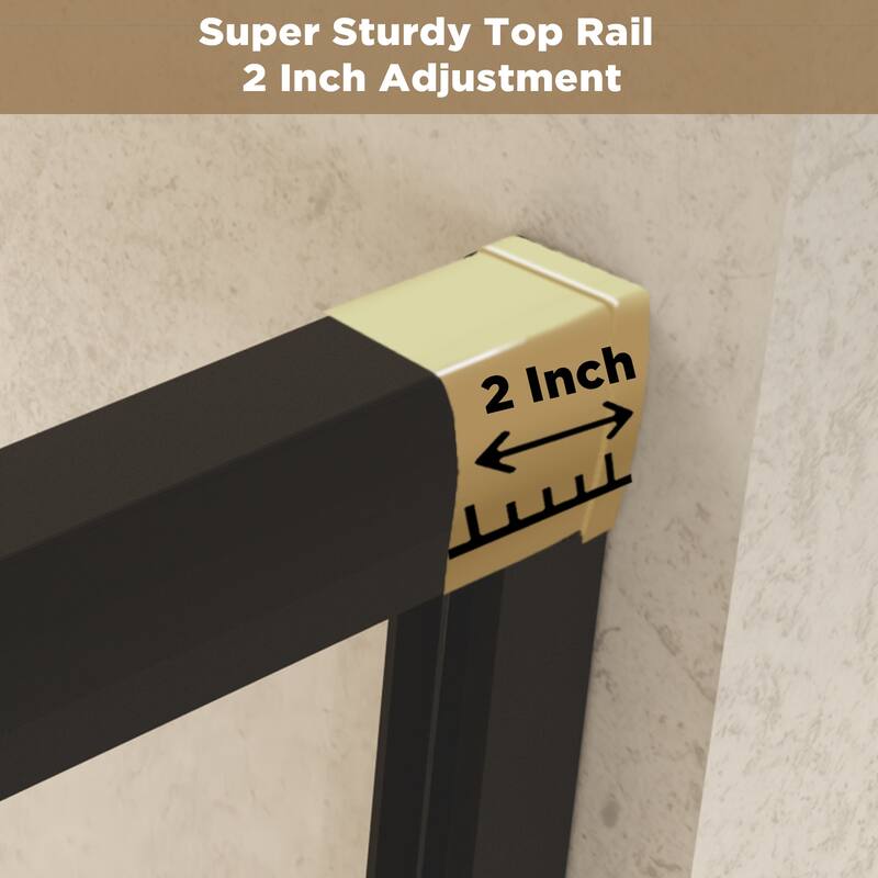 GDFStudio - Alden Adjustable Frameless Double Sliding Shower Door for Modern Bathroom Spaces