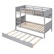preview thumbnail 5 of 22, Twin-Over-Twin Bunk Bed with Twin size Trundle , Separable Bunk Bed with Bookshelf for Bedroom