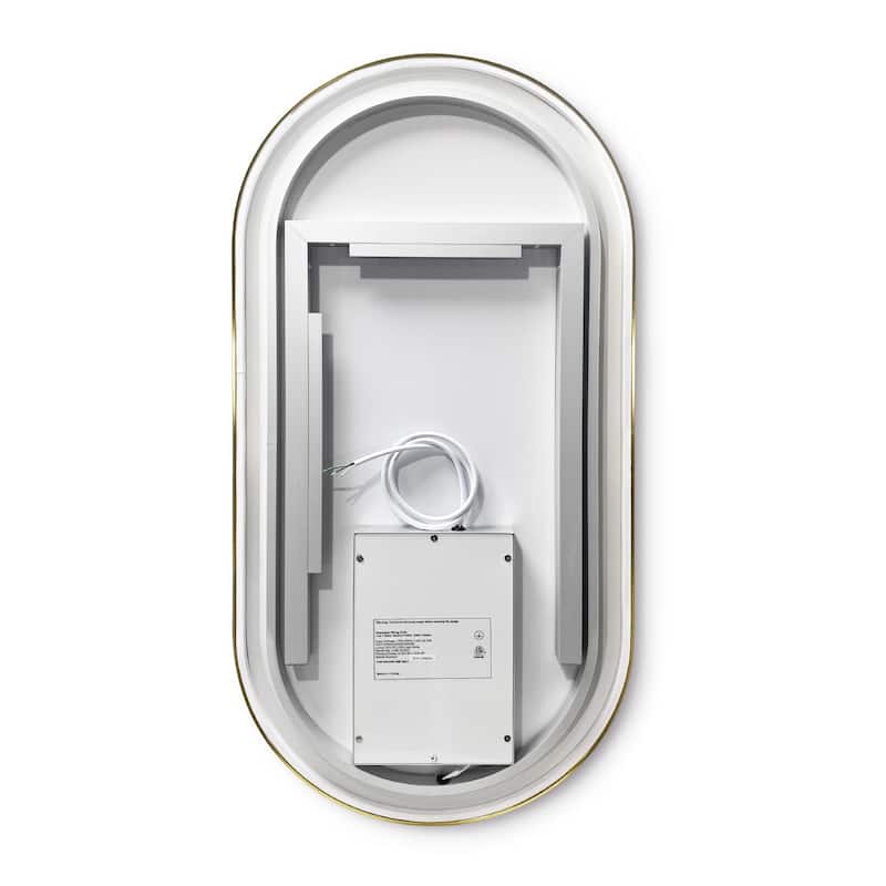 18'' Oval LED Lighted Accent Bathroom/Vanity Wall Mirror - 18