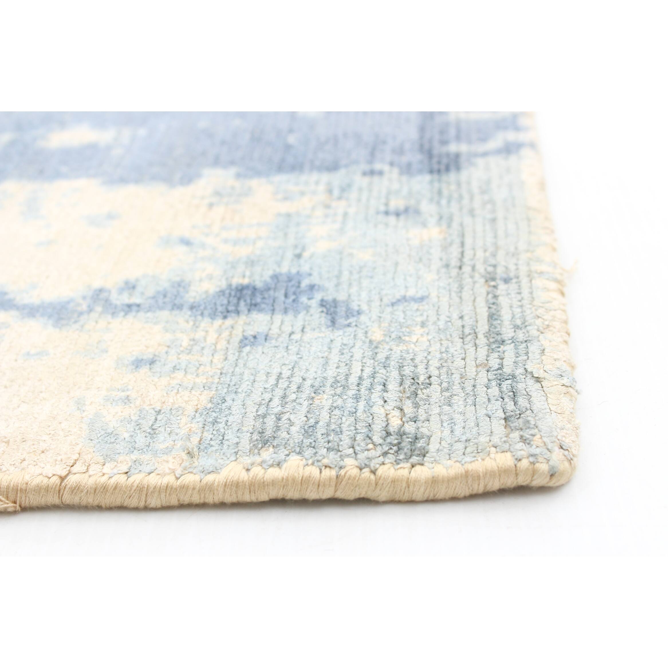 ECARPETGALLERY Hand Loomed Galleria Navy, Blue Viscose Rug 4'11 x 7'4 Bed Bath & Beyond