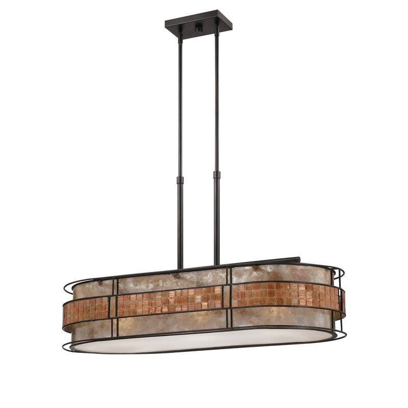 Laguna 3-Light Island Chandelier in Renaissance Copper