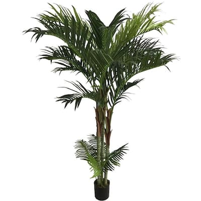 Artificial Areca Palm Tree, 7 Feet Pre-Potted, - 7 Feet