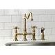 preview thumbnail 7 of 39, Heritage Bridge Kitchen Faucet with Brass Sprayer