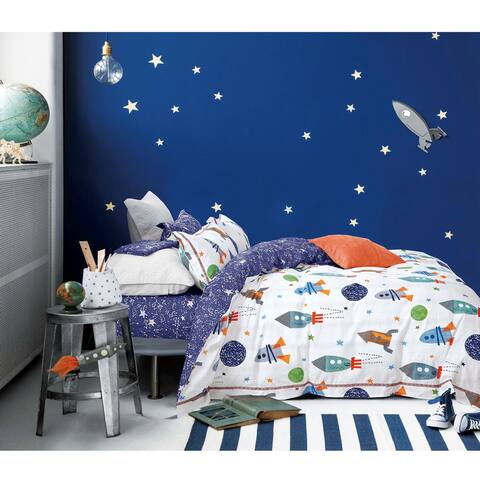 Johanas Kids Rocket Ship 100% Cotton Comforter Set