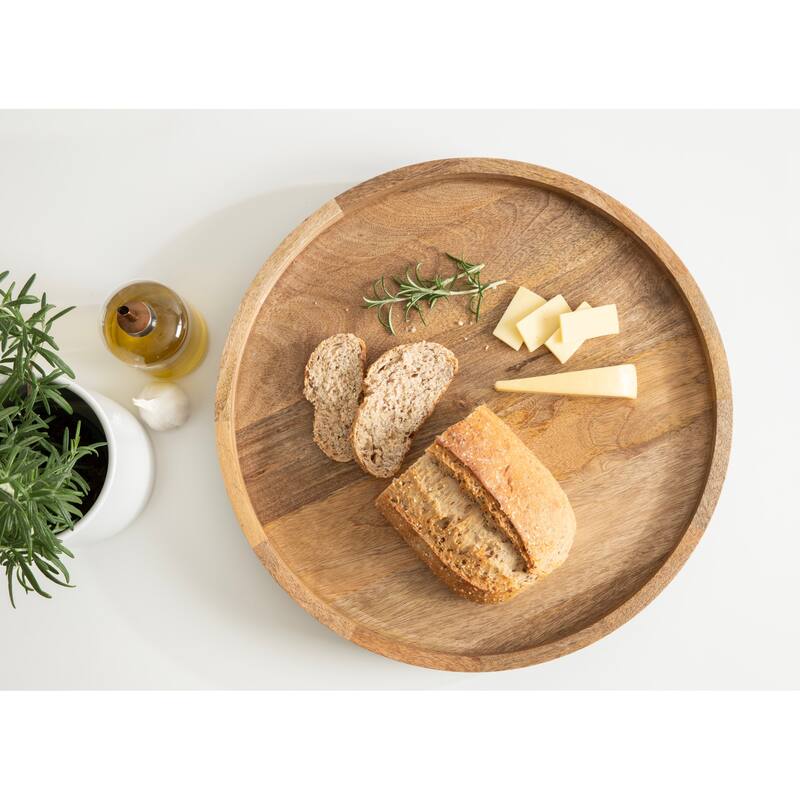 Kate and Laurel Halsey Round Lazy Susan Tray