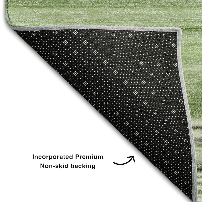 Premium Washable Super Soft Ombre Cabana Stripe Mayfield Rug