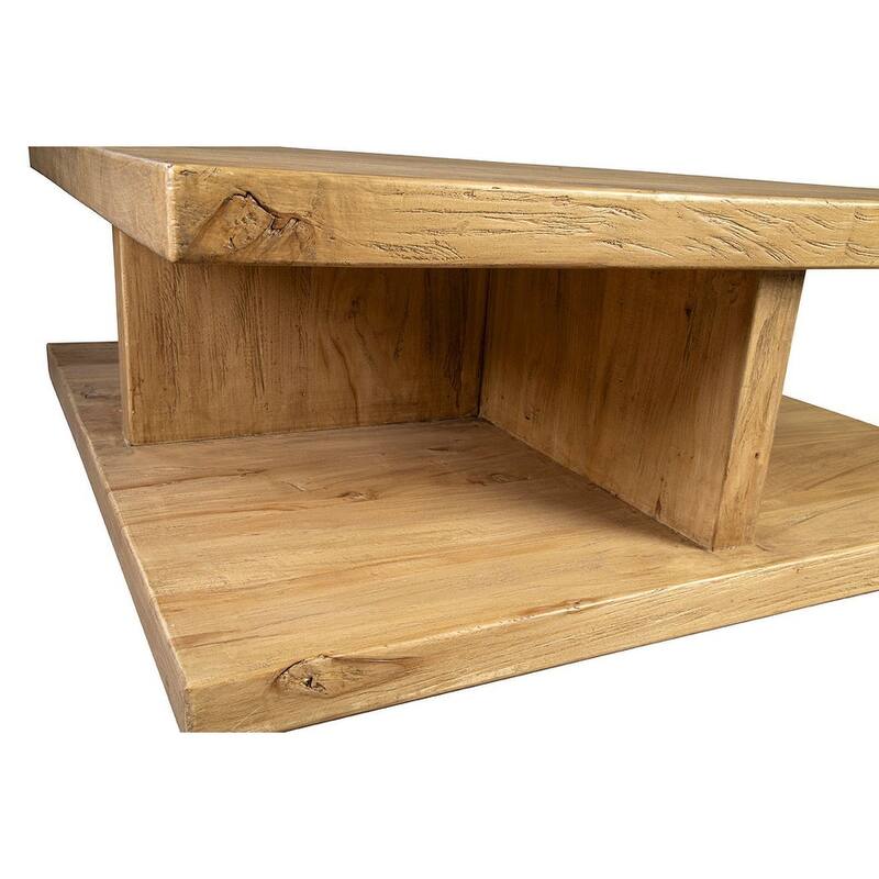 Bridges Reclaimed Elm Coffee Table, Brown