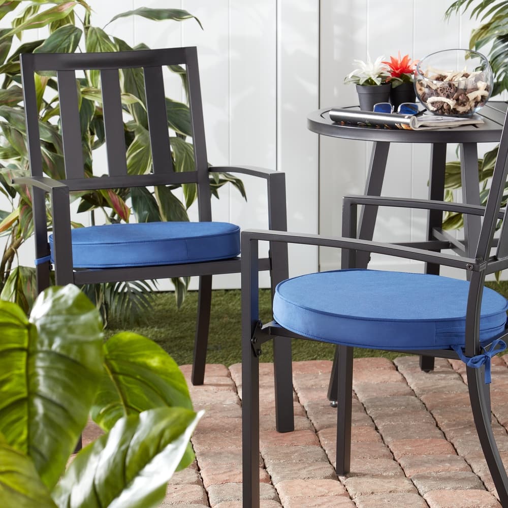 Greendale Home Fashions 18" Round Outdoor Chair Pad (Set of 2)